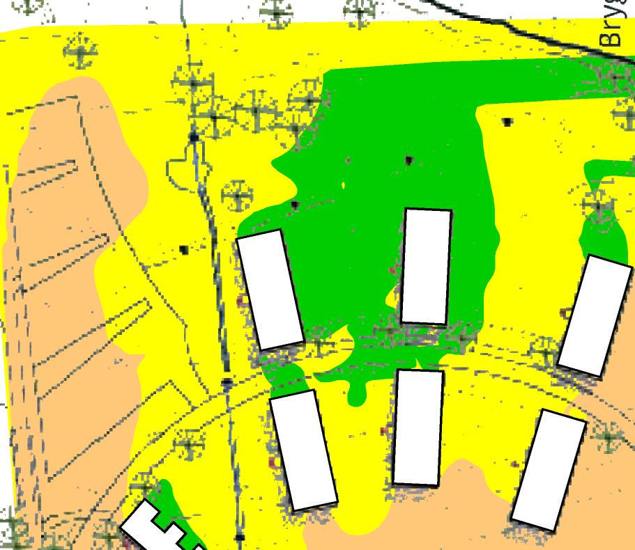 STRANDÄNGEN ETAPP -8 Situation framtidsprognos Maximal ljudnivå m över mark samt