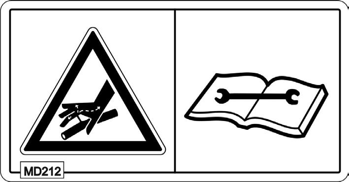 Allmänna säkerhetsföreskrifter MD 211 Läs och beakta instruktionsboken och säkerhetsanvisningarna innan maskinen tas i drift!