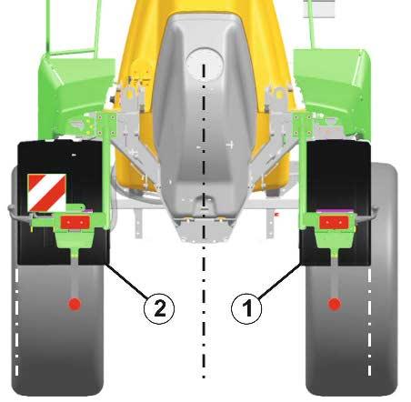 Konstruktion och funktion för transportfordon 5.7 Dragkraftskontroll 5.8 Hjulväxel Maskinen är försedd med automatisk dragkraftskontroll.