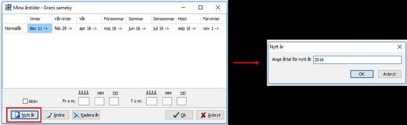 Det fönster som nu öppnat sig visar årstidsindelningen enligt ett standardiserat normalår för hela renbetesområdet.