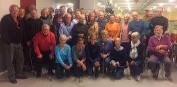 Av de 36 närvarande seniorerna deltog 8 damer och 6 herrar i golfspelet.