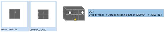 Handtagsinställningen på komponentfliken påverkar också om fronten är valbar eller ej.