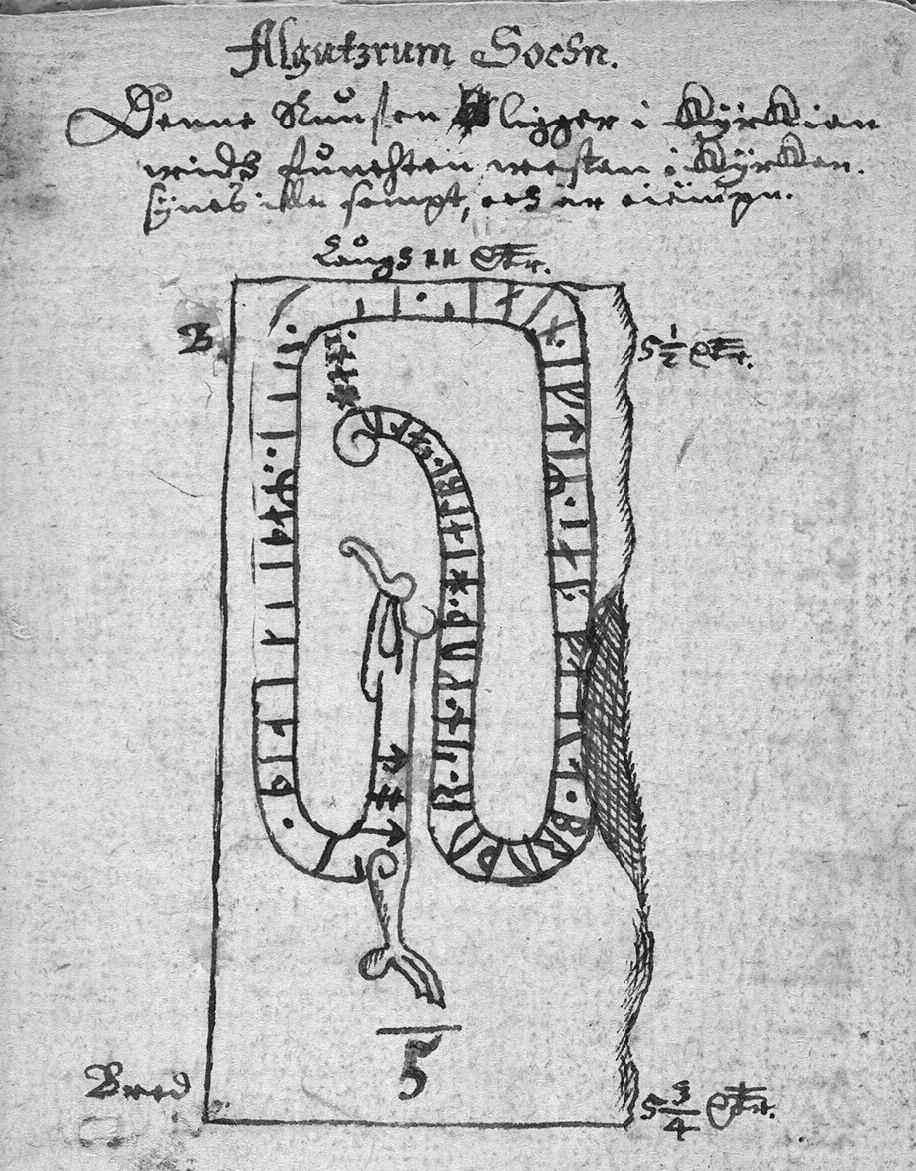 254 Korta meddelanden Fig. 2. J.H. Rhezelius teckning av runstenen Öl 2 Algutsrums kyrka i handskriften F.c. 5, inskriften ger eventuellt ett belägg på namnet Toti eller Totti.