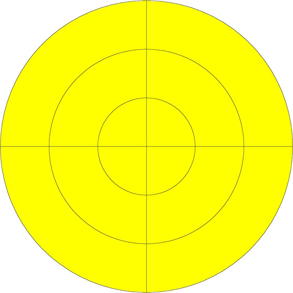 Öppen 2.0 Godkänt 14 (59) 5 Beräknade geometrier utanför kapseln 5.1 Kopparytan Figur 3 Tally-indelning på kapselytan Figur 3 visar positioner för beräkning av dosrat på kapselytan.