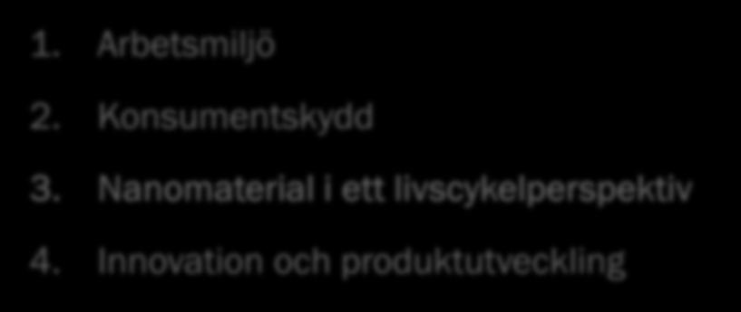 Nanomaterial i ett livscykelperspektiv 4.