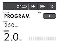 6.7.3 "Program" för filsystem med kontinuerlig rotation Steg-för-steg-instruktioner För att öka behändigheten, levereras enheten med 5 program med förinställda standardvärden för vridmoment och
