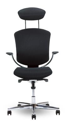 Stolen har en ledad rygg som ger användaren ett naturligt svankstöd. Detta är en avancerad men samtidigt logisk arbetsstol som passar alla.