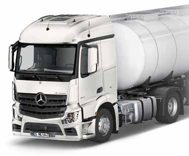 Motortyper. Actros Loader dragbilar är utrustade med Euro VImotorer på 7,7 l och en effekt från 235 kw (320 hk).