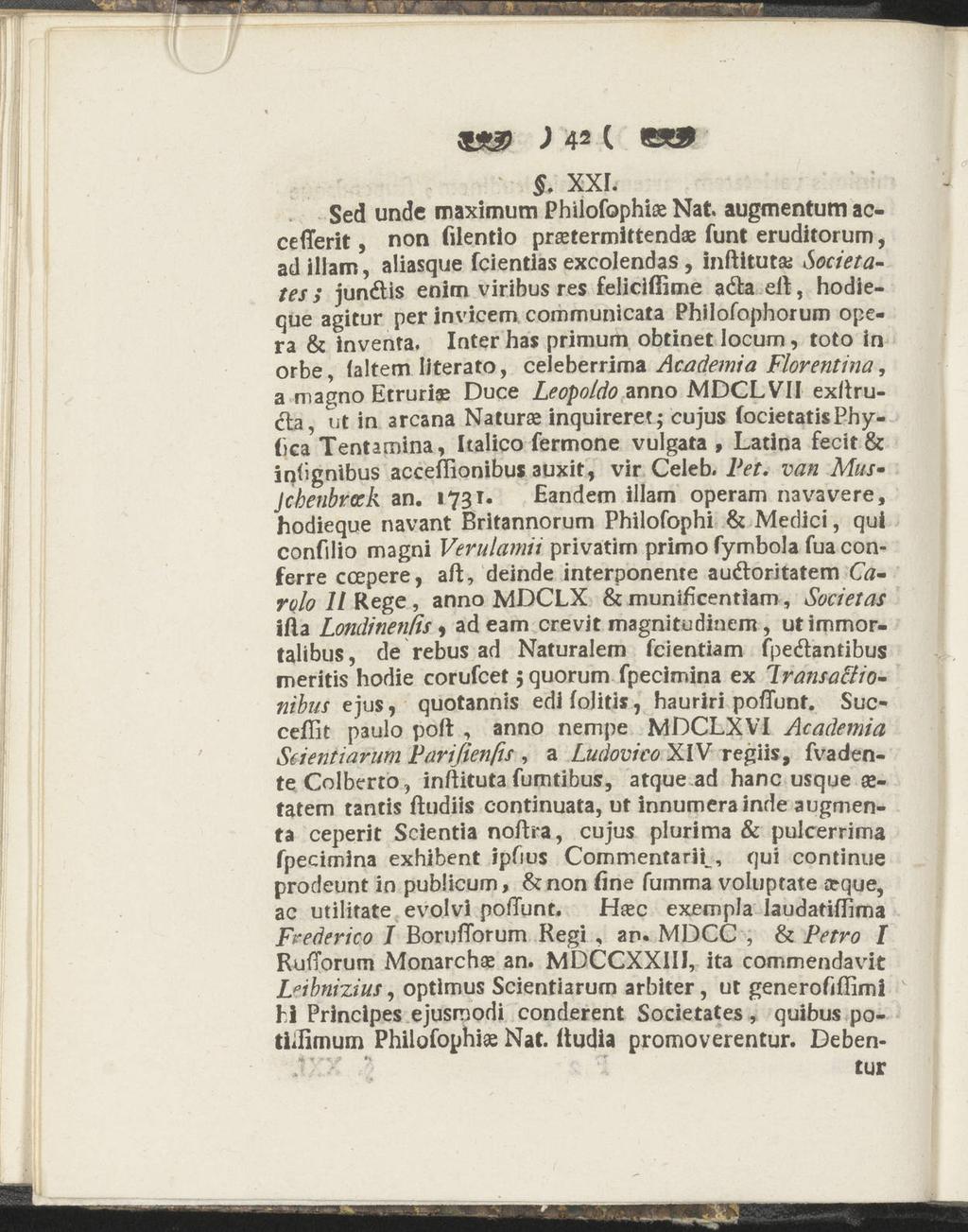 CEÄJP ; 42 c, XXI. Sed unde maximum Philofophi» Nat.
