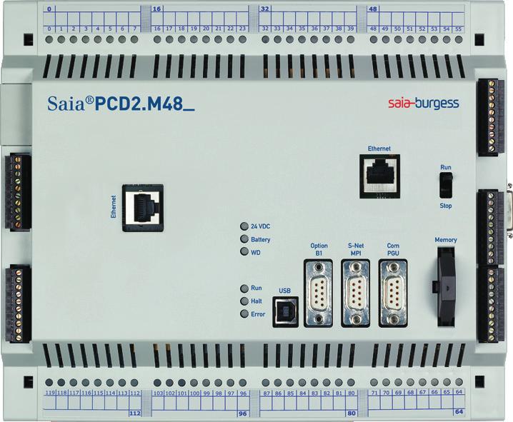 PCD3 för centraliserade och decentraliserade automationslösningar (Detaljer se TI 26/388 och TI 26/389) PCD3.