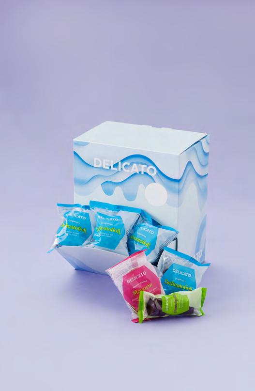 SINGELDISPLAY Displayen levereras i ett platt litet paket. Enkel att vika upp och fylla på.