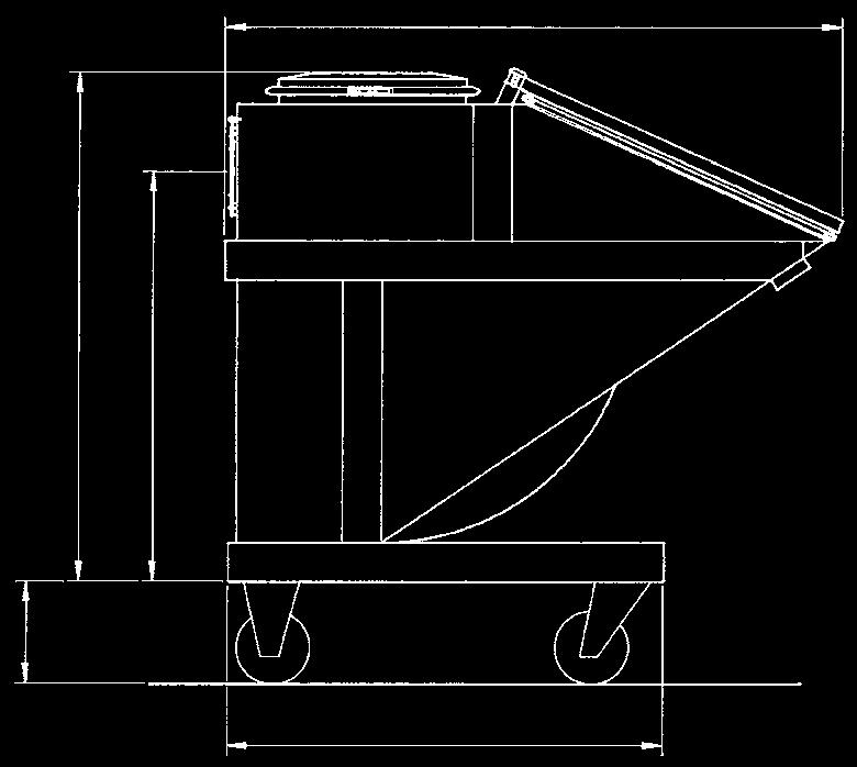 Dustcontrols föravskiljare Tippbar container 0,6 m 3, 1,1 m 3, 2,5 m 3 Teknisk data m 3 (Uppsamlingsvolym) m 3