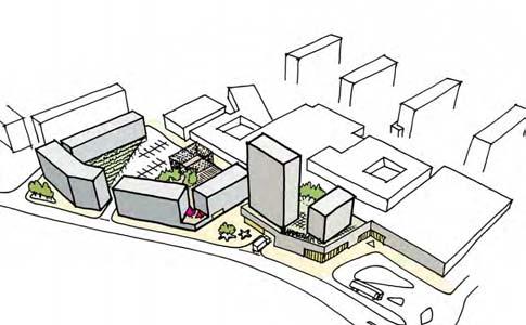 Brandbergsleden VISION OCH KONCEPT VISION Visionsskiss, Brandbergen centrum Brandbergen centrum skall omvandlas till en attraktiv och trygg