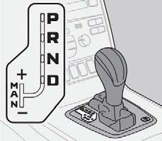 06 Start och körning Automatväxellåda D Körläge D är det normala körläget. Upp- och nerväxling mellan växellådans utväxlingar sker automatiskt beroende på gaspådrag och hastighet.