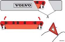 07 Hjul och däck Varningstriangel och reservhjul Varningstriangel Följ de bestämmelser som gäller för användning av varningstriangel 1 i det land du befinner dig.