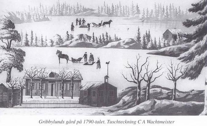 Egendomen Gribbylund hade skapats genom att Carl Hindrics far slottsbyggmästaren Abraham Robsahm 1791 köpt de båda egendomarna Gribby och Libby.