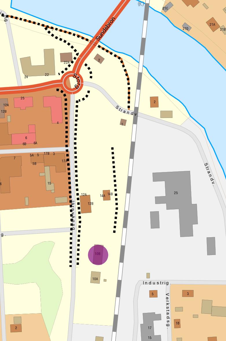 11 (47) Tabell 1.7.3 Strandpromenaden Tågstation väg Asfaltering Belysning (antal) GC - - 7880 (7) 2 Ja - 2.