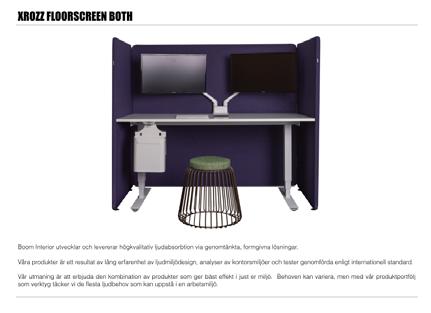 XROZZ FLOORSCREEN BOOTH SID 19 800x1200mm Artikelnummer: 97140 7593 800x1400mm