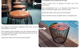 THE SOUND LOUNGE STOOL SID 45 Svart (glans 10)