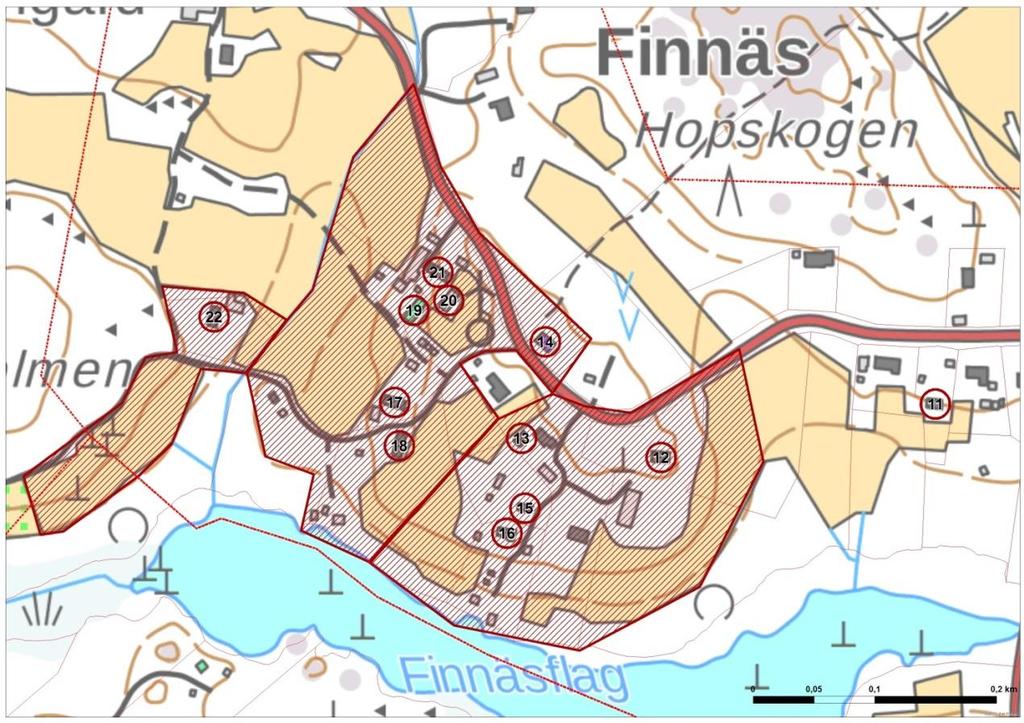 FCG SUUNNITTELU JA TEKNIIKKA OY Rapport 10 (11) 14.8.2017 Kring byn finns det åkerområden som är historiskt värdefulla samt värdefulla med tanke på landskapsbilden.