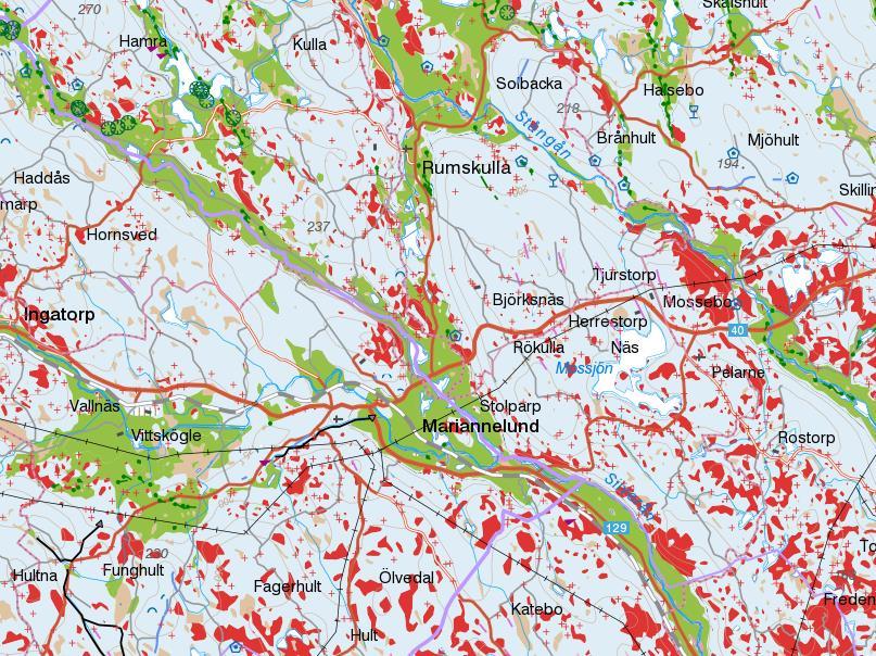5.3. Mariannelund I trakterna kring Mariannelund finns stora isälvsavlagringar med goda möjligheter till grundvattenförsörjning, dels Mariannelundsåsen i nordvästlig-sydostlig riktning, dels