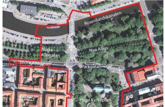 1 Bakgrund och syfte Arbete pågår med att upprätta en detaljplan för området i anslutning till Västlänkens Station Haga, se Figur 1.