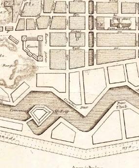 Figur 2 Utdrag ur 1809-års karta, till vänster, samt 1864-års karta, till