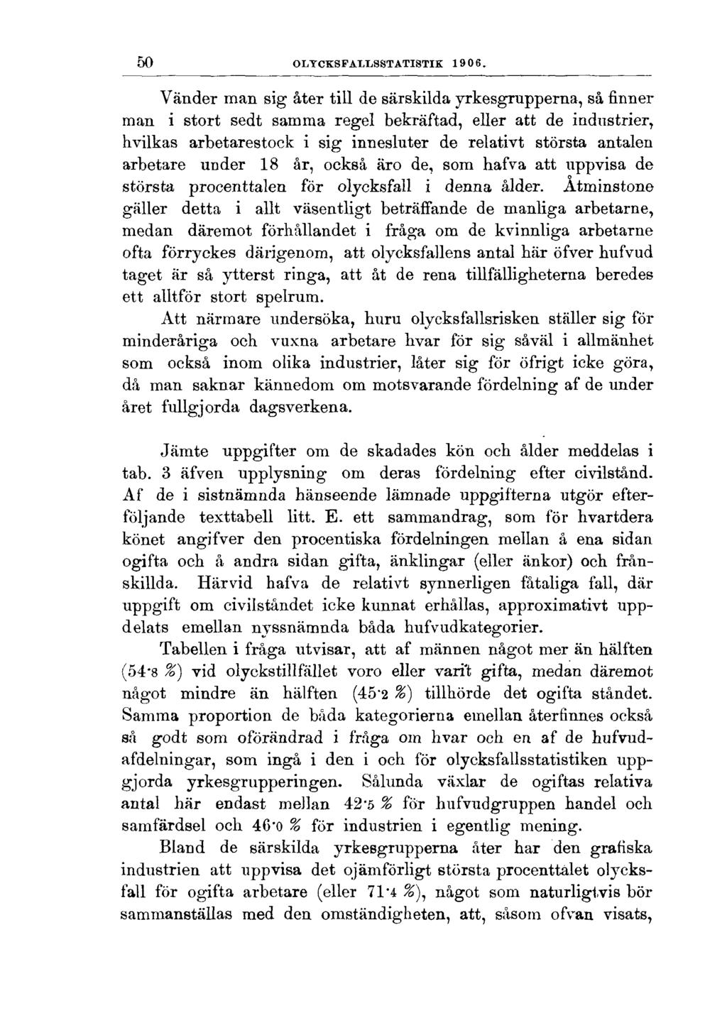 50 OLYCKSFALLSSTATISTIK 1906.