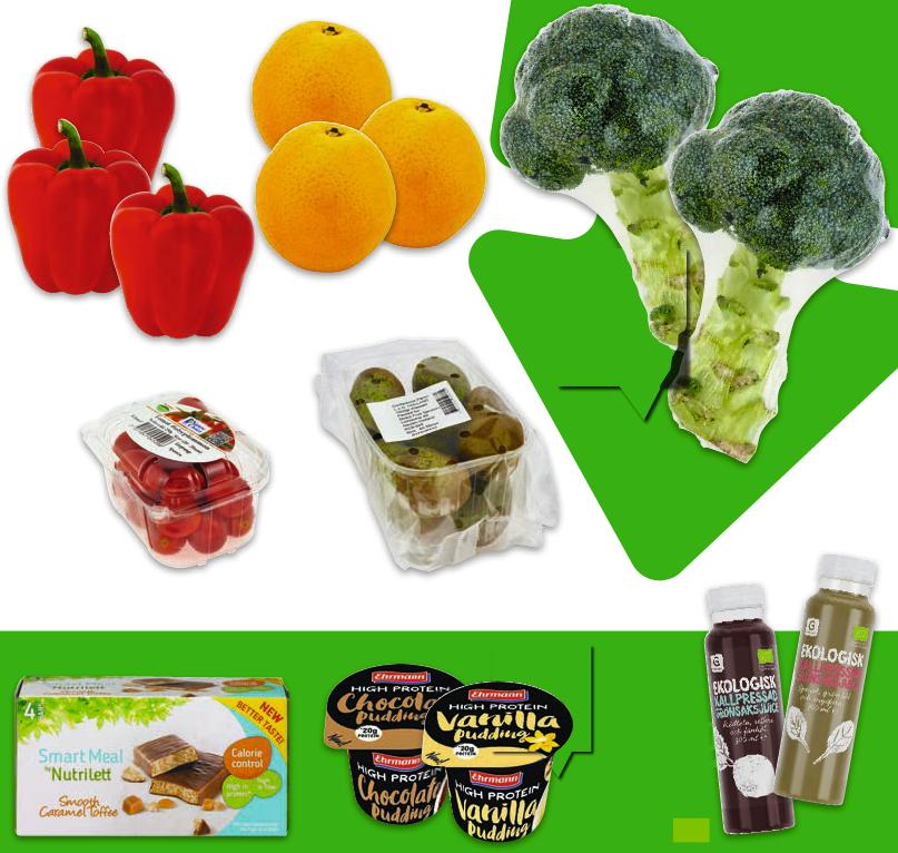 26 90 16 90 RÖD PAPRIKA SPANIEN Klass 1 Jämförpris 26:90 kr/kg Max 5 kg/hushåll APELSINER SPANIEN/GREKLAND Klass 1 Jämförpris 16:90 kr/kg Max 5 kg/hushåll 6 90 SPARA 3:00 9 90 9 90 BROCCOLI 250G