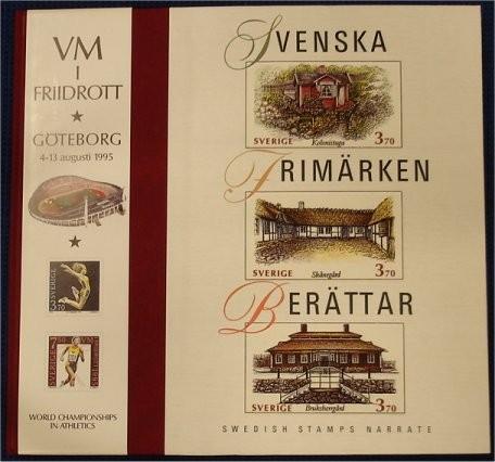 Svenska årsböcker Vackra inbundna böcker med postfriska frimärken, illustrationer samt beskrivningar på svenska, engelska och tyska.