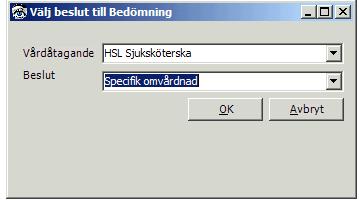 Bedömning I bedömningsmodulen finns två bedömningsmallar, Bergs balansskala och Senior Alert.
