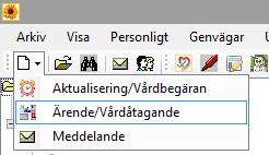 Skapa vårdåtagande för person som inte finns i Treserva Görs då det saknas biståndsbeslut eller där personen inte tidigare förekommit i Treserva.