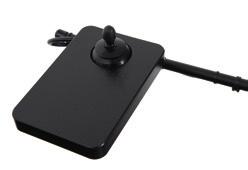 joystick reglerbar med liten kraft, som regleras med litet rörelseomfång.