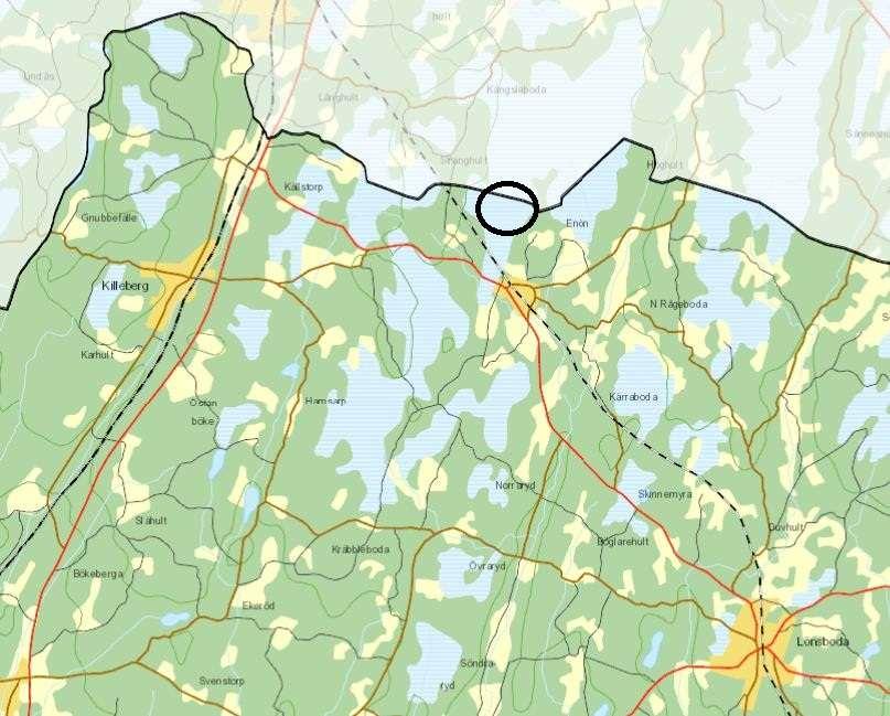 BILAGA 1 2(2) Översiktskarta med en svart ring kring