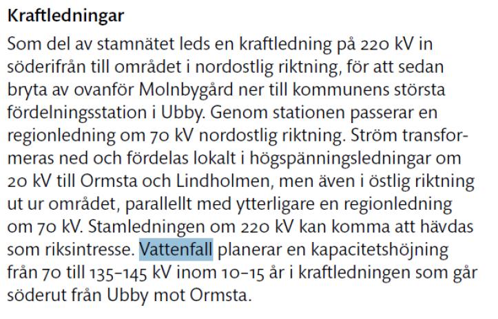 elnätläggningar, ledningar, inom aktuell del av Vallentuna kommun.