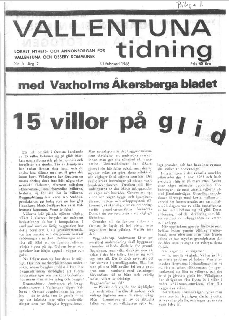 vägra hem-villaförsäkring så länge ledningen inte åtgärdas.