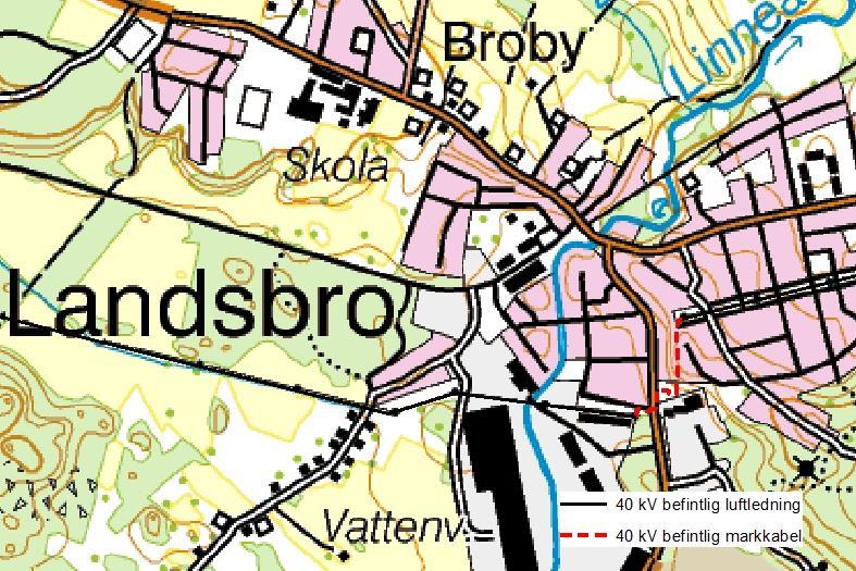 1 Inledning 1.1 Bakgrund E.ON Elnät Sverige AB ( E.ON Elnät ) äger och driver en 40 kv ledning mellan Myresjö och Sävsjö, via Landsbro. Ledningen byggdes på 1960-talet och kom i E.ON Elnäts ägo 2003.