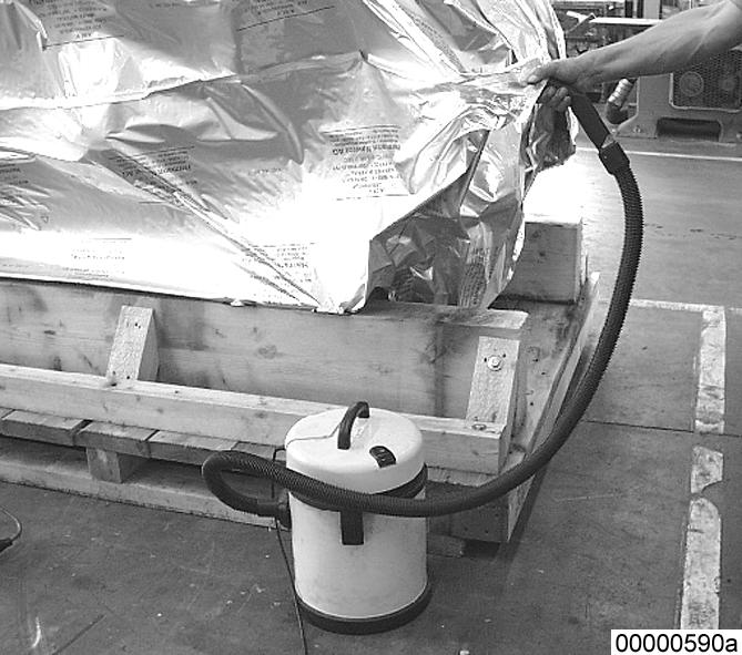 Undvik alltför åtsittande kompoundfolie av aluminium, eftersom folien då kan rivas sönder under transporten.