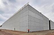 av lager magasin förråd som består av en byggnad i Halmstad på ett våningsplan.