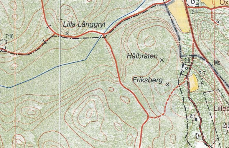 13 LILLA LÅNGERYD UNDER HULTERSTAD Läge: X 646189, Y 146277. (RT90) N 645977, E 51001. (SWEREF 99 TM) N 58 o 16 44,0, E 15 o 10 14,3. (WGS84 g/m/s) N 58,27882 o, E 15,17074 o.