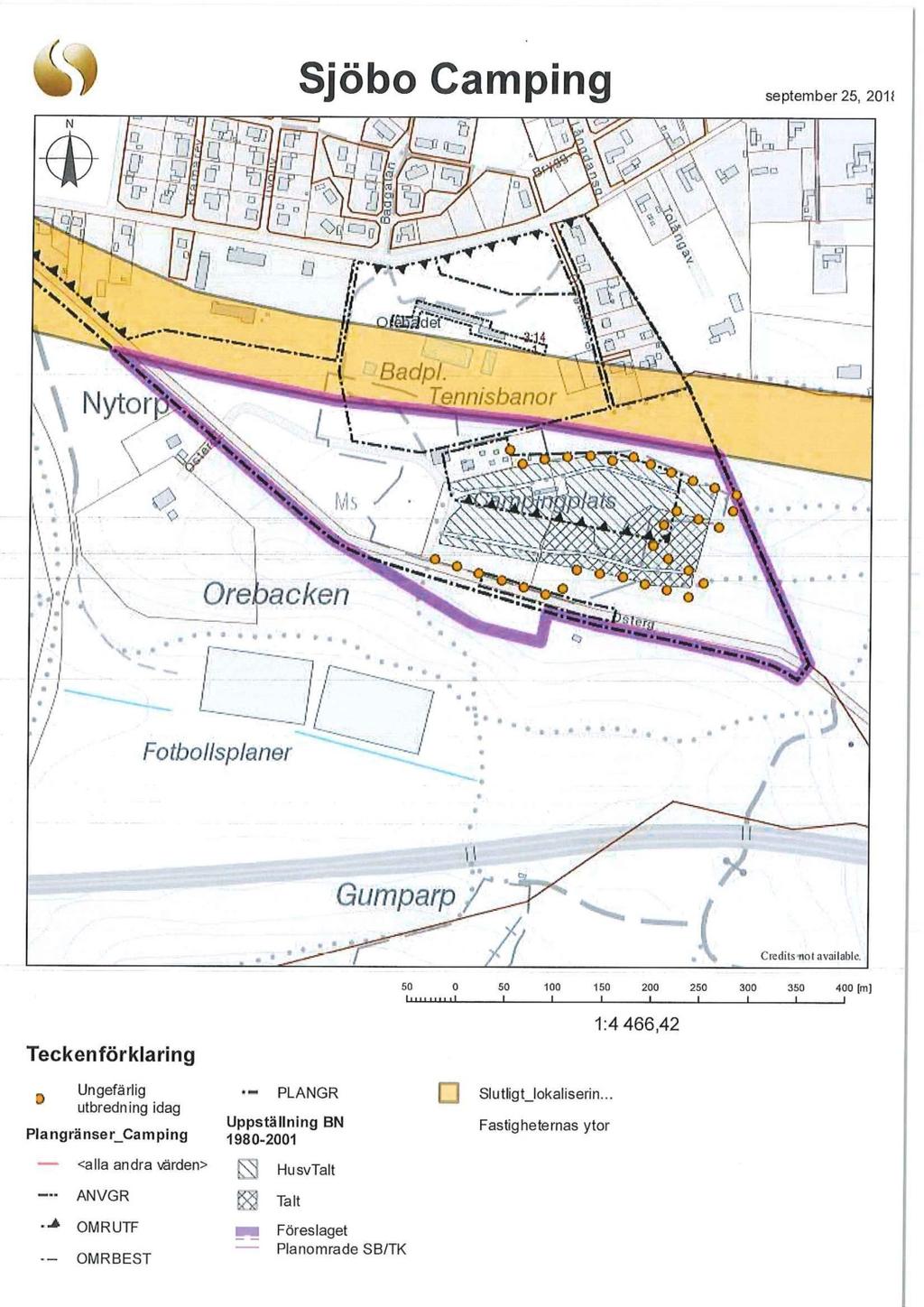 Bilaga till KTFU beslut 90/2018 Inriktning detaljplan Orebackens Camping Syfte med området ska vara campingverksamhet och rörligt friluftslig.