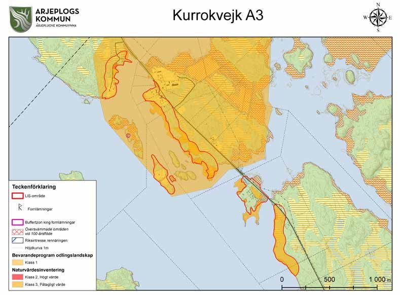 Kurrokvejk (A3) Motiv Kompletterande och by bebyggelse i attraktivt läge för att upprätthålla ett ekonomiskt och personellt underlag för kommersiell och offentlig service.