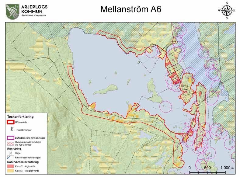 Mellanström (A6) Motiv Förtätad och ny bebyggelse i attraktivt läge för att upprätthålla ett ekonomiskt och personellt underlag för kommersiell och offentlig service.