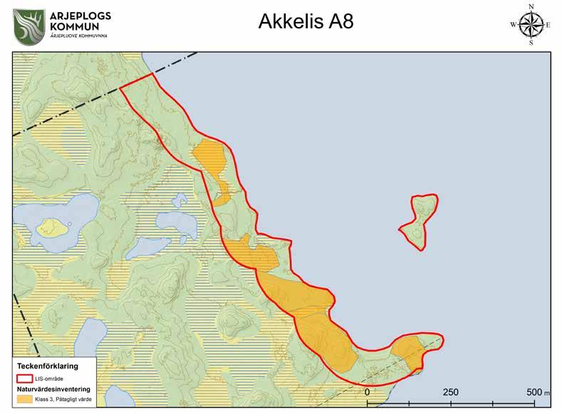 Akkelis (A8) Motiv Bebyggelse i attraktivt läge för att upprätthålla ett ekonomiskt och personellt underlag för kommersiell och offentlig service.
