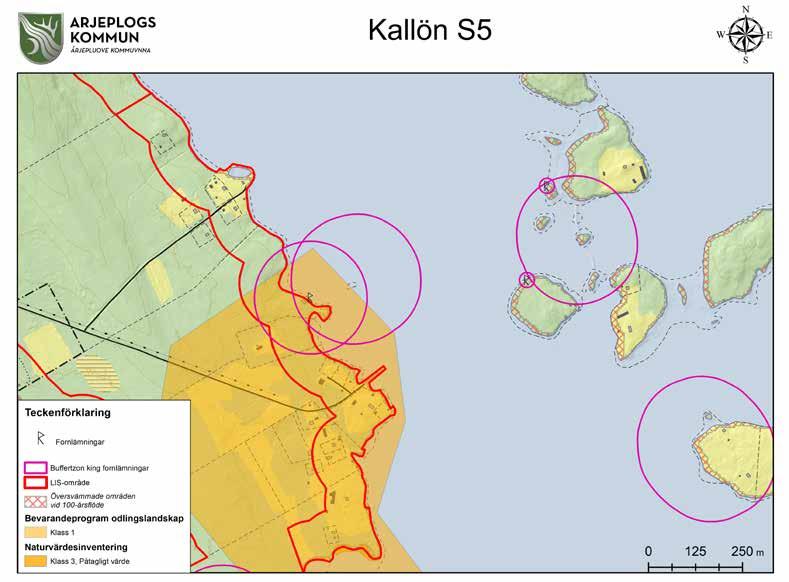 Kallön (S5) Motiv Förtätad bebyggelse i attraktivt läge för att upprätthålla ett ekonomiskt och personellt underlag för kommersiell och offentlig service i Slagnäsområdet.