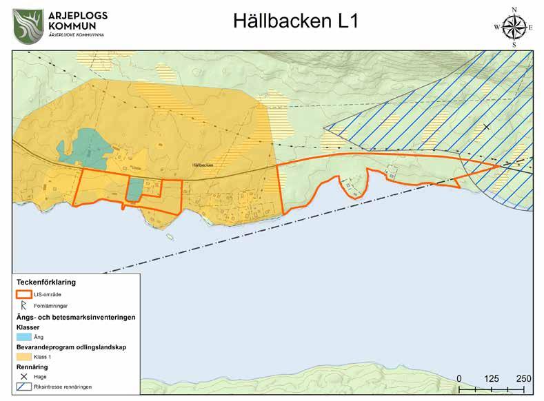 Hällbacken (L1) Motiv Förtätad bebyggelse i attraktivt läge för att upprätthålla ett ekonomiskt och personellt underlag för kommersiell och offentlig service i Laisdalsbygden.