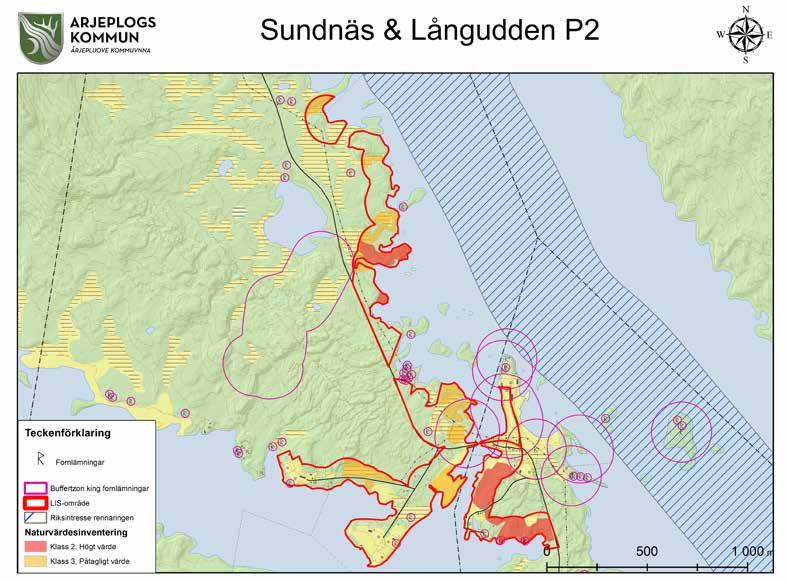 Sundnäs - Långudden (P2) Motiv Bebyggelse i attraktivt läge för att upprätthålla ett ekonomiskt och personellt underlag för kommersiell och offentlig service.