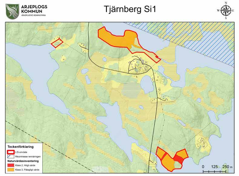 Tjärnberg (Si1) Motiv Kompletterande bebyggelse i attraktivt läge för att upprätthålla ett ekonomiskt och personellt underlag för kommersiell och offentlig service.