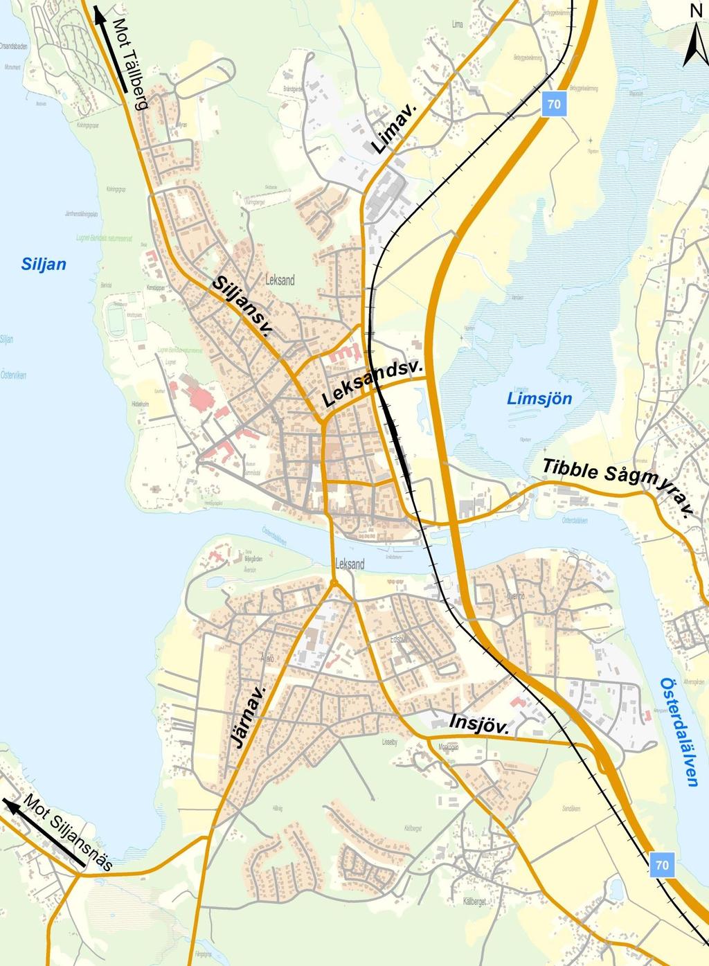 till väg 70 Leksands kommun, Dalarnas län