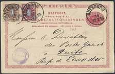 5131K 67, 54 10+25 öre på rekbrev sänt från ÅMÅL till Frankrike. Ankomststämplat PARIS 31.5.11. 10-öres märket med nötta tänder till följ av placeringen.